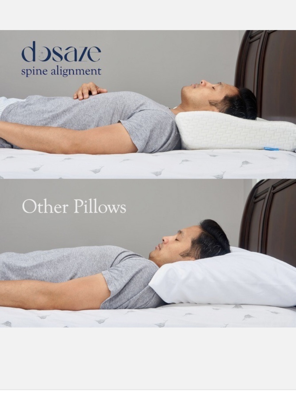 Brand New with box Contoured Neck Support Pillow in White by Dosage - Picture 4 of 5